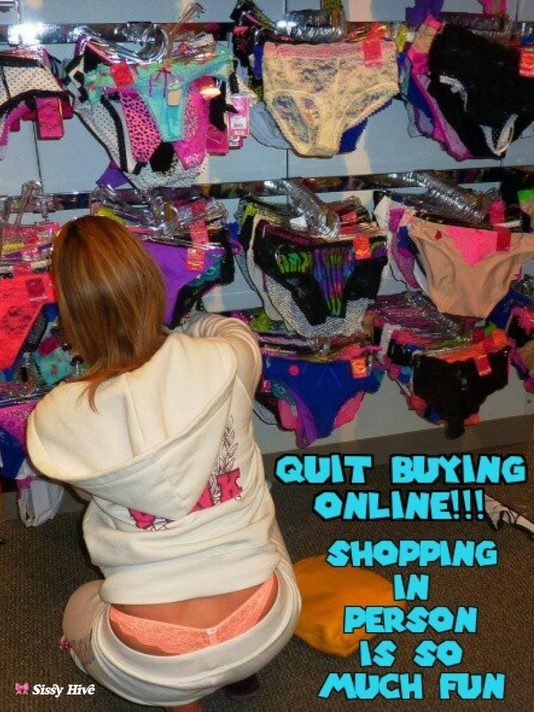 Sissy Shopping Captions 12