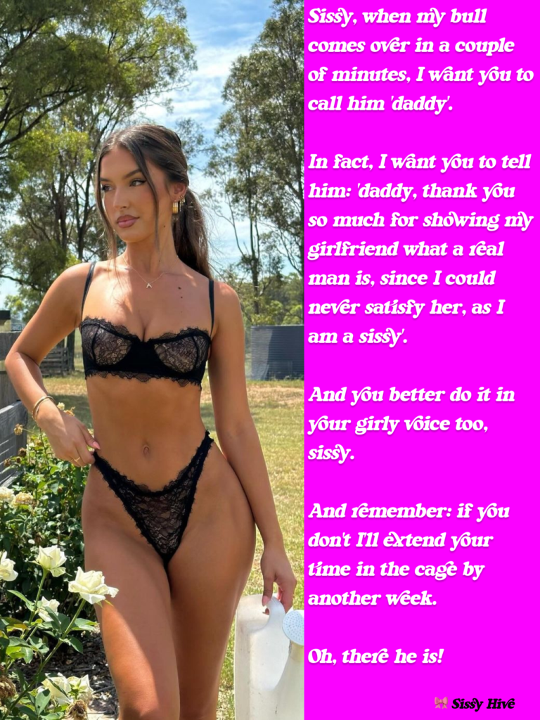 Sissy Public Captions 18
