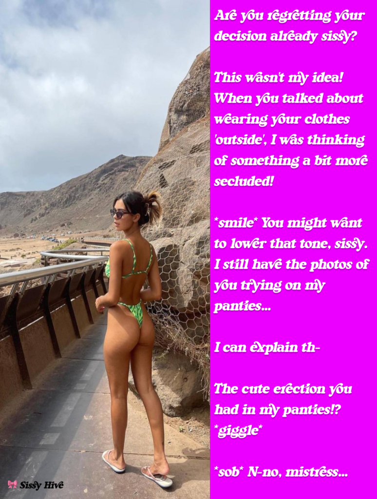 Sissy Public Captions 19